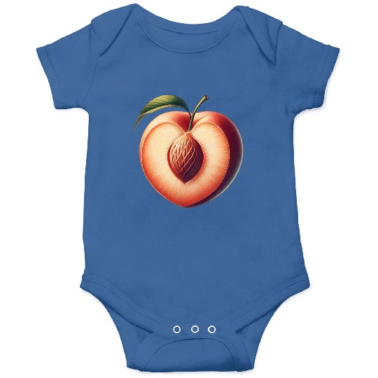Peach in heart shape: beauty of fruit Onesies
