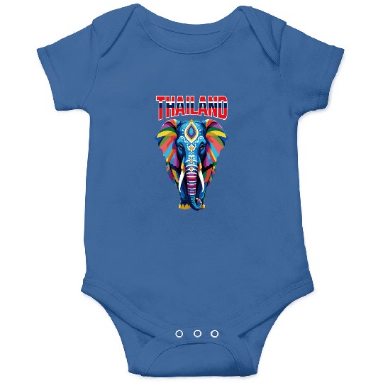Colorful abstract elephant from Thailand Onesies