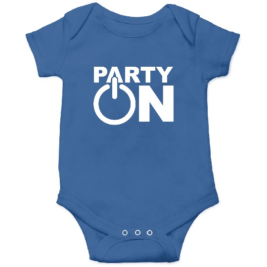 Party On Play Icon Switch Techno DJ Music Symbol Onesies