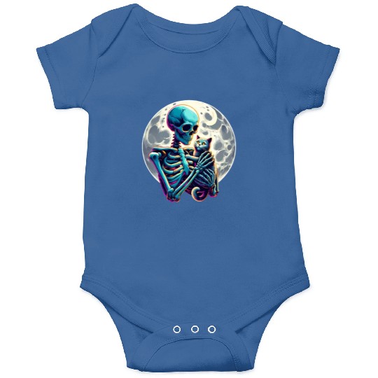 Skeleton Cute Cat Skull Kitty Halloween Onesies