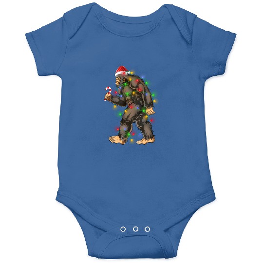 Bigfoot Sasquatch Yeti Candy Cane Christmas Onesies