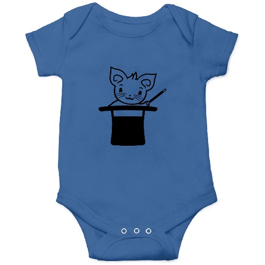 Magical Enchanted Top Hat Cylinder Wizard Cat Sir Onesies