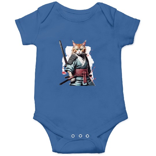 Fearless Samurai Cat Onesies