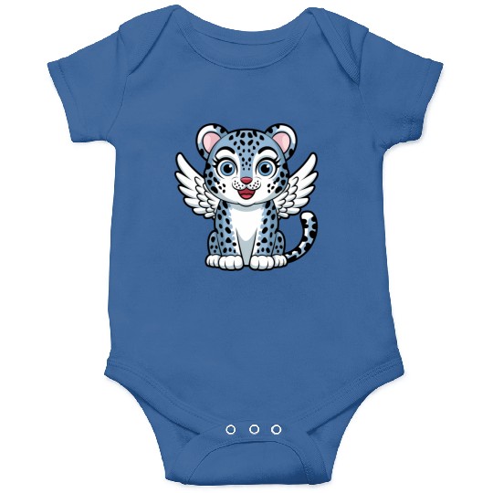 Blue tiger cat with angel wings dreamlike Onesies