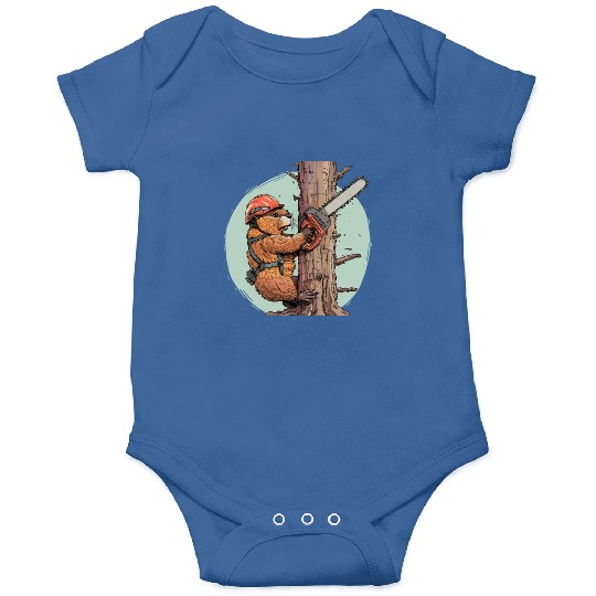 Beaver Lumberjack Chainsaw Onesies