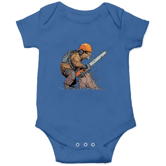 Beaver Lumberjack Chainsaw Onesies