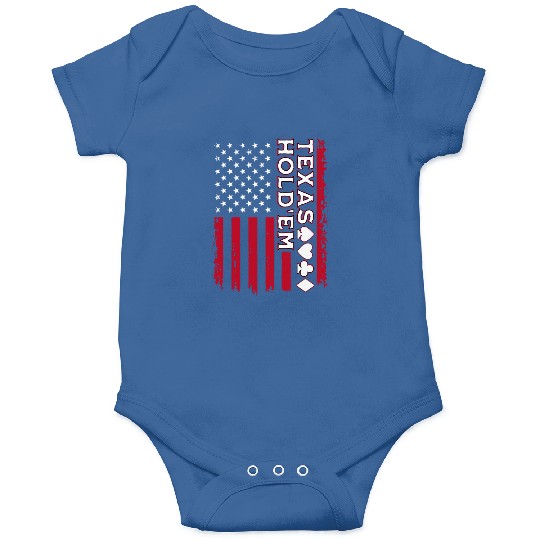 Texas Hold'em American Flag Poker Apparel Onesies
