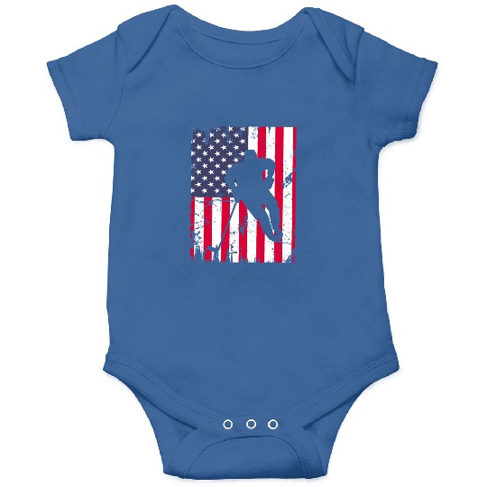 Cute idea American flag hokey lover Onesies