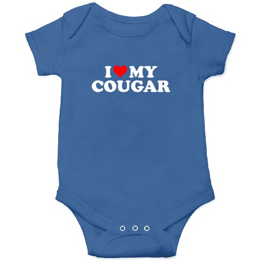 I Love Cougars Cougar Humor Valentine's Day 3BK1 Onesies
