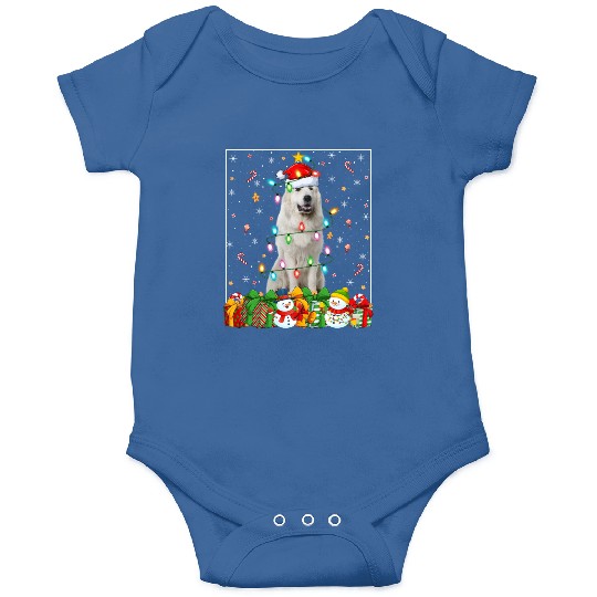 Great Pyrenees Dog Christmas Lights Onesies