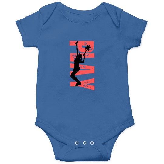 Play Tennis female coral Onesies