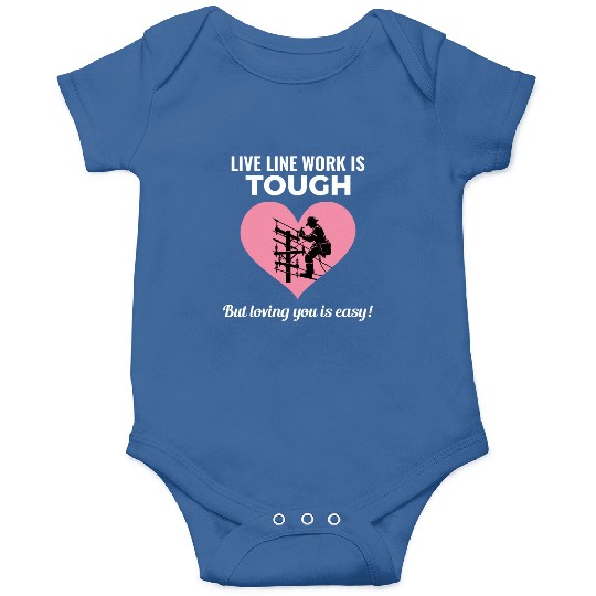 Lineman Valentine Live Line Work Love Romance Onesies