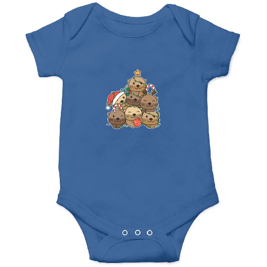 Otter Christmas Tree Funny Animal Christmas Onesies