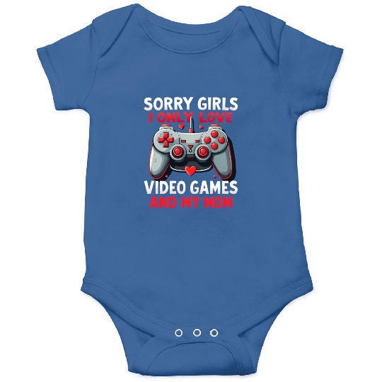 Valentines Day Boys kids Mom Son Video Games Gamer Onesies