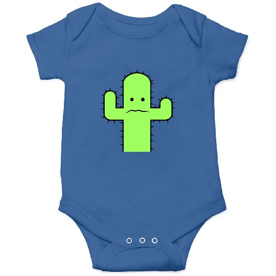 Cactus Face Fear Sad Spines Desert Funny Cacti Fun Onesies