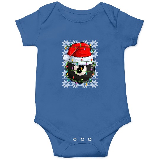 Billiard 8 Ball Christmas Lights Onesies