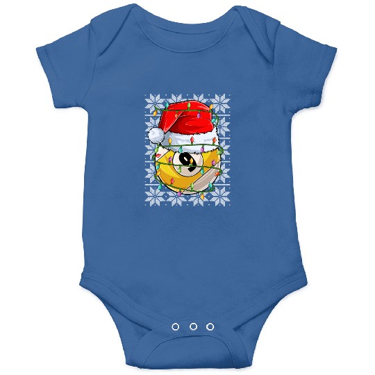 Billiard 9 Ball Christmas Lights Onesies