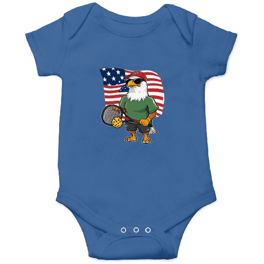 US Flag Pickleball Eagle Onesies