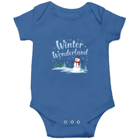 christmas snowman winter wonderland Onesies