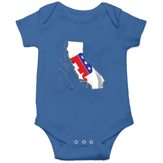 Republican Flag in California State Map CA Onesies