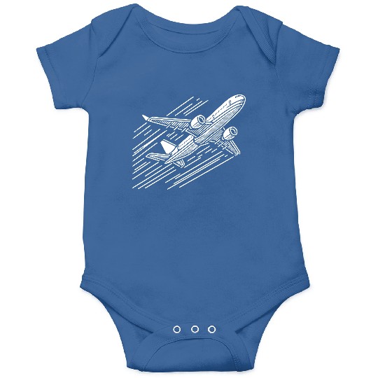 Minimalistic Vector Passenger Aircraft path33 Onesies