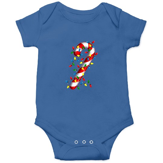 Candy Cane Merry and Bright Christmas Lights Candy Onesies