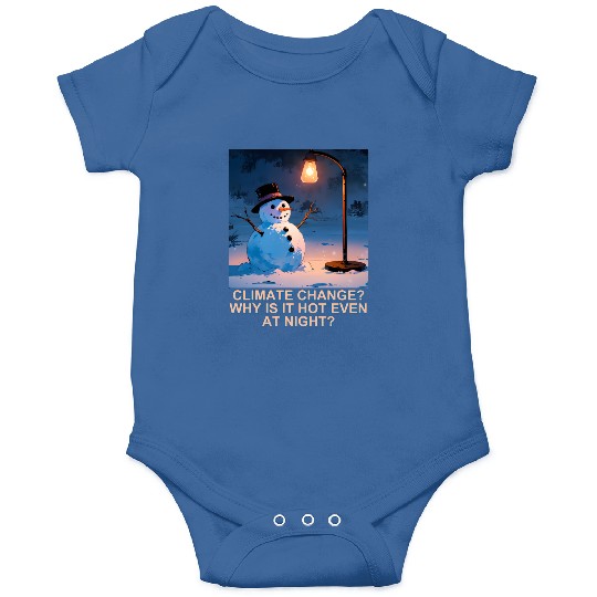 Frosty Snowman Under Street Lights Christmas Onesies