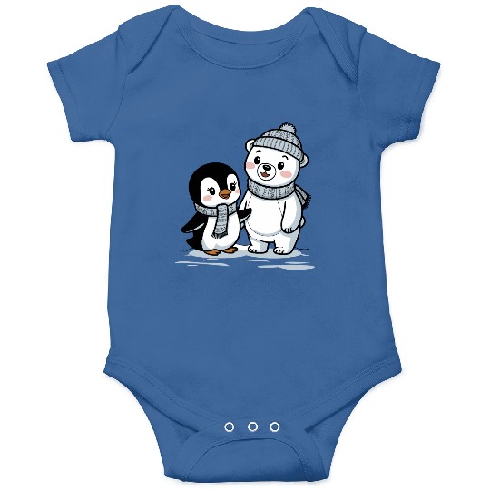 Penguin and Polar Bear Friends Onesies
