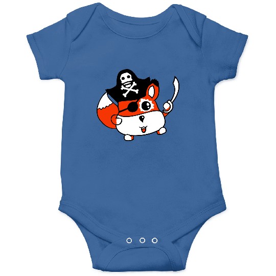 Little Cute Captain Fox Pirate Animal Eye Patch Onesies