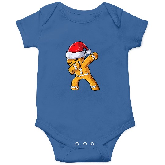 Dabbing Gingerbread Santa Christmas Xmas Cookie Onesies