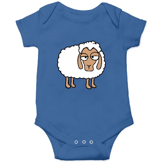 Sheep Tired Bored Look Little Sweet Lamb Bad Mood Onesies