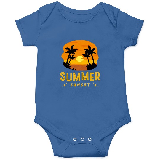 Golden Horizons: Summer Sunset Design Onesies