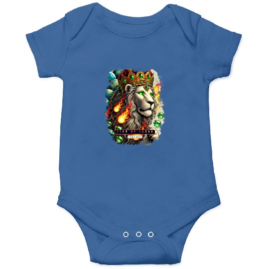 Majestic Lion of Judah with Crown Christian Onesies