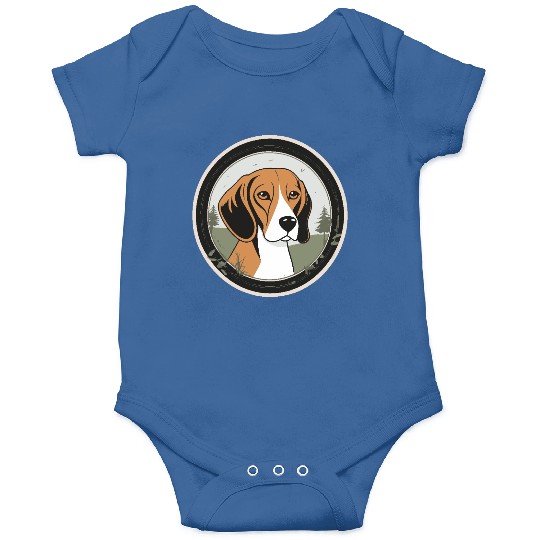 Calm Beagle in Nature's Embrace Onesies