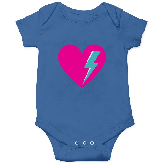 Heart with Lightning Bolt Onesies