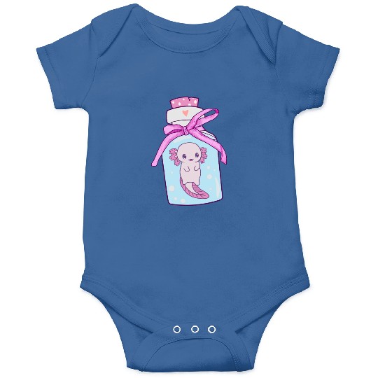 Funny Axolotl in a Bottle Onesies