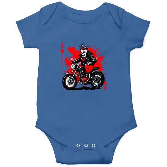 Red Ace Skull Rider Artwork Onesies