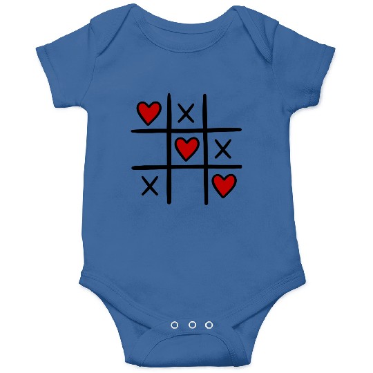 tic tac toe. valentines day gift.couple.light. Onesies