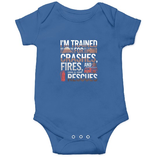 Airport Firefighter Fire Rescue Fireman Firewoman Onesies