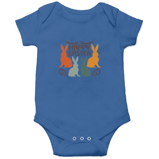 Happy Easter Bunny - Colorful Easter Design Onesies