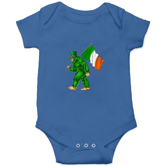 St. Patrick's Day Bigfoot Ireland Flag Onesies