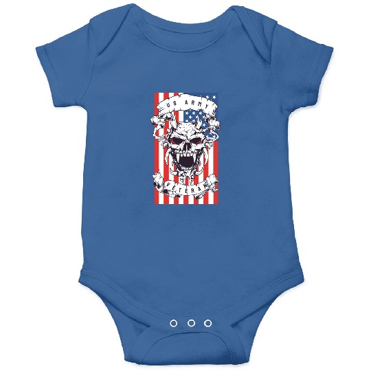 US Army Veteran Skull Onesies