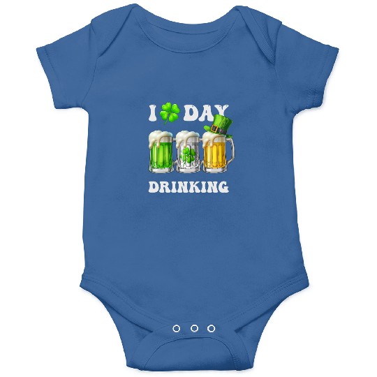 I Love Day Drinking Beer Shamrock St Patrick’s Day Onesies