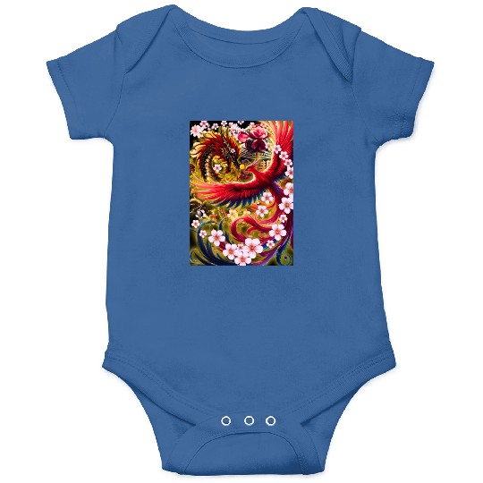 Chinese Dragon and Phoenix Onesies