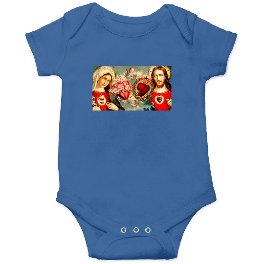 Sacred Heart and Immaculate Heart Jesus and Mary Onesies