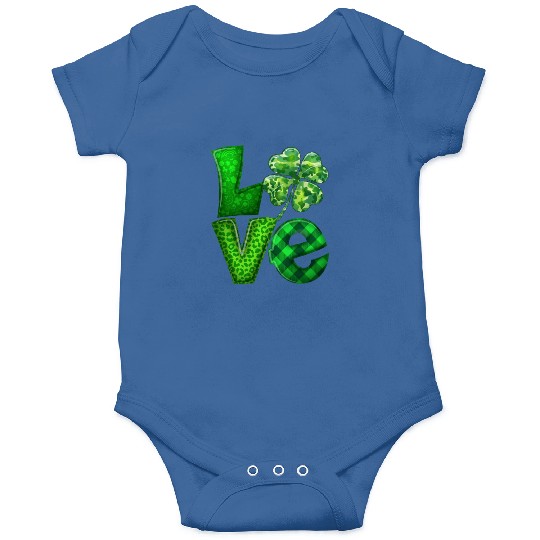 Love Shamrock St Patricks Day Onesies