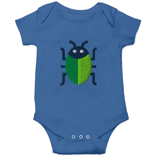 Green bug embroidered Onesies