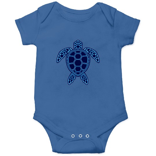 Blue Neon Lava Sea Turtle Design Onesies