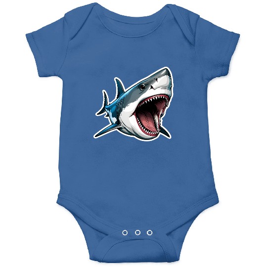 Big White Shark Attack Onesies