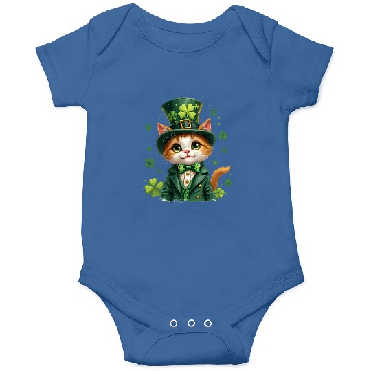 Shamrock Irish Cat St Patricks Day Onesies